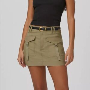 PAIGE Khaki Mini Skirt
